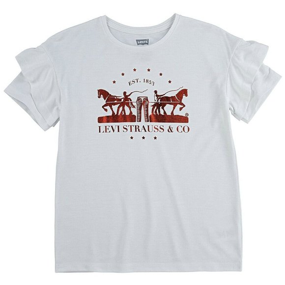 Levi's Girls' Ruffled Oversized Knit T-Shirt Size 3T - Picture 1 of 2